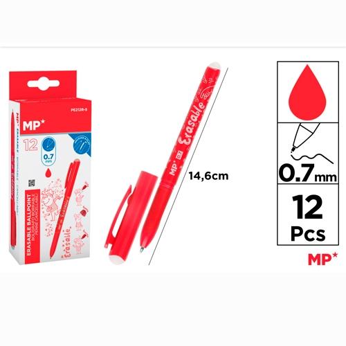 MP - BOLIGRAFO CON CAPUCHÓN BORRABLE RETRÁCTIL 0.7MM ROJO (Ref.PE171R-S)