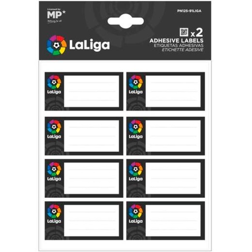 MP - ETIQUETAS ADHESIVAS PERSONALIZABLES DECORADAS LA LIGA (Ref.PN125-91LIGA)