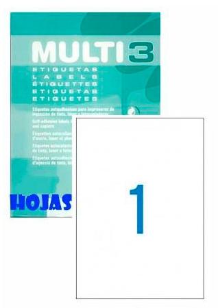 MULTI3 - ETIQUETAS 210X297 100 HOJAS (Ref.4714)