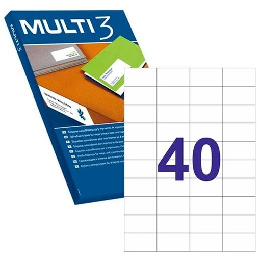 MULTI3 - ETIQUETAS 52,5X29,7 500 HOJAS (Ref.10513)
