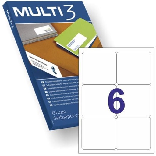 MULTI3 - ETIQUETAS 99,1X93,1 -CAJA DE 100 HOJAS- (Ref.10500)