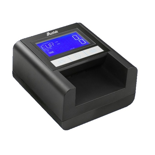 MUSTEK - DETECTOR/CONTADOR MOTORIZADO DE BILLETES FALSOS DE 5 A 500 EUROS. INCLUYE LUZ UV PARA DOCUMENTOS (Ref.D9)