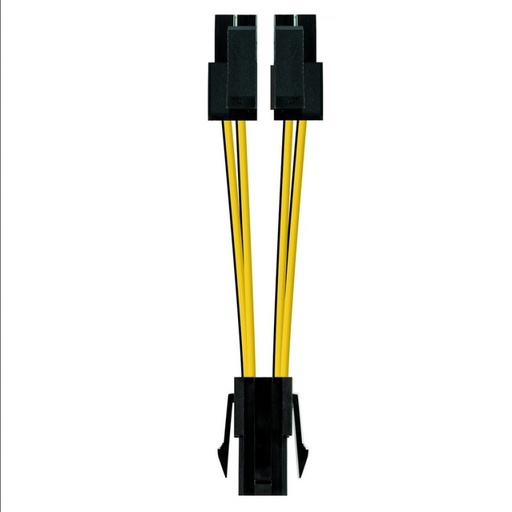 NANOCABLE - CABLE ALIM., 4PIN/H-4+4PIN/M, 15CM () (Ref.10.19.1401)