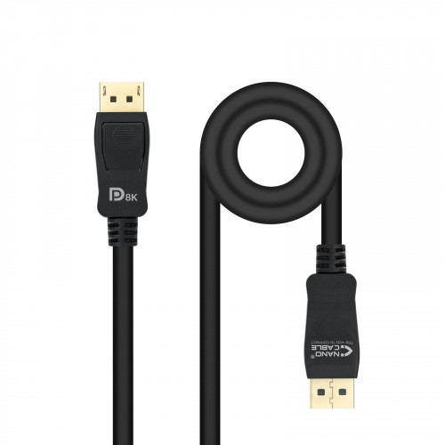 NANOCABLE - CABLE DISPLAYPORT MACHO 1.4, 8K, 1M CERTIFICADO (Ref.10.15.2501)