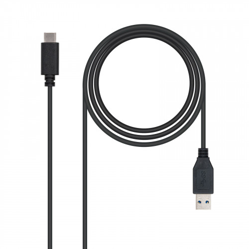 NANOCABLE - CABLE USB 3.0. TIPO USB-C/M - A/M. NEGRO 1M (Ref.10.01.4001)