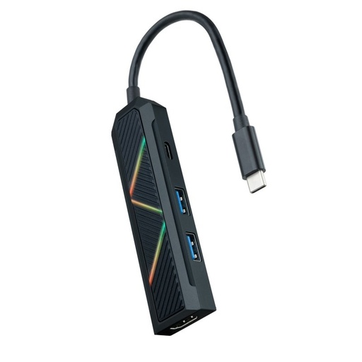 NANOCABLE - base para portátil y replicador de puertos Alámbrico USB 3.2 Gen 1 (3.1 Gen 1) Type-C Negro (Ref.10.16.0401)