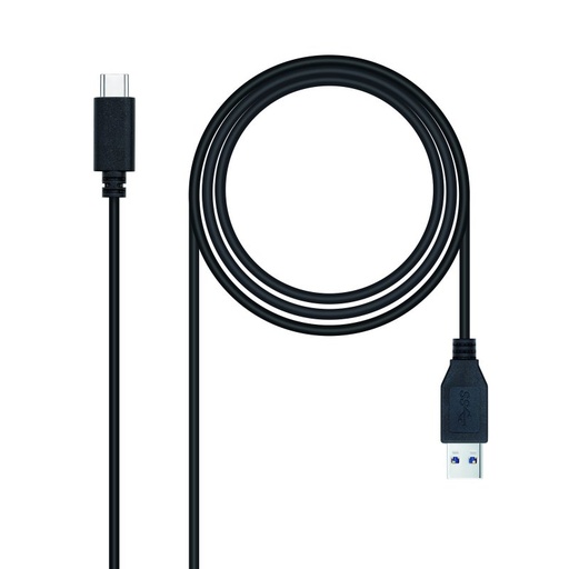 NANOCABLE - 3.1 Gen2 10Gbps 3A, tipo USB-C/M-A/M, negro, 0.5 m (Ref.10.01.4000)