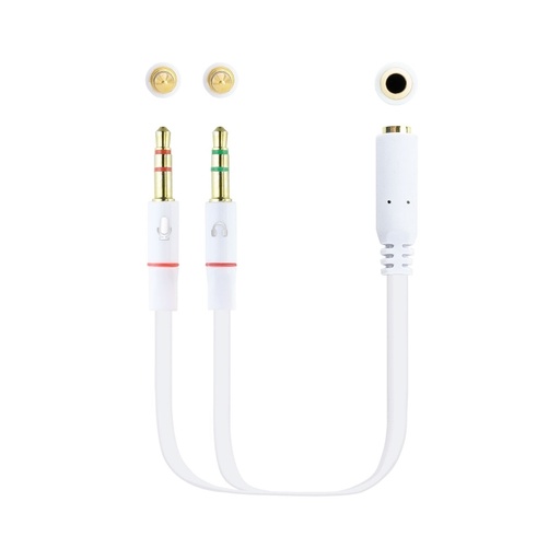 NANOCABLE - Cable Audio Jack 3.5/H 2xJack 3.5/M 20cm (Ref.10.24.1203)