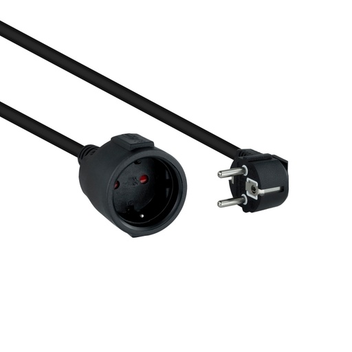 NANOCABLE - Cable de Alimentación Alargador, Negro, 3 m (Ref.10.22.0603-BK)