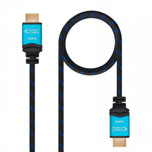 NANOCABLE - Cable HDMI V2.0 4K@60GHz 18 Gbps A/M-A/M, negro, 0.5 m. (Ref.10.15.3700)