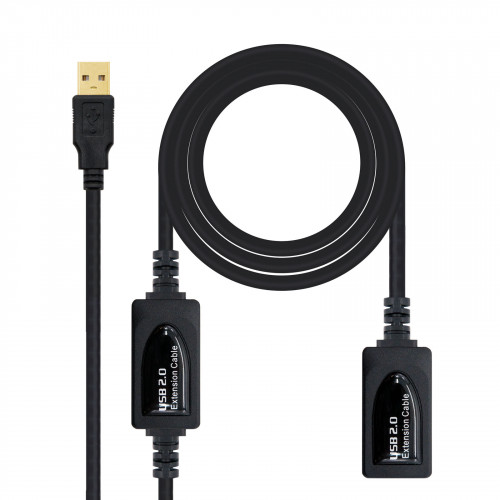NANOCABLE - CABLE USB 2.0 PROLONGADOR CON AMPLIFICADOR, TIPO A/M-A/H, 10 M (Ref.10.01.0212)