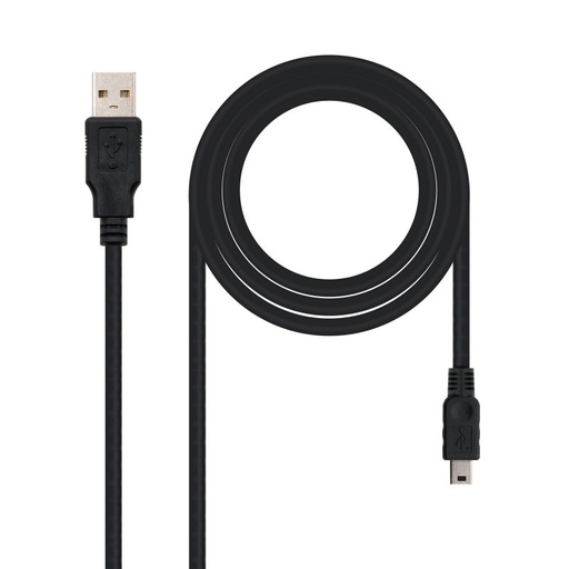 NANOCABLE - CABLE USB 2.0, TIPO A/M-MINI USB 5PIN/M, 1.0 M (Ref.10.01.0401)