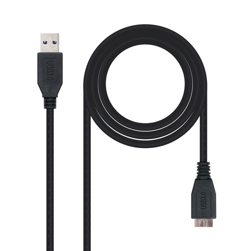 NANOCABLE - CABLE USB 3.0, TIPO A/M-MICRO B/M, NEGRO, 1.0 M (Ref.10.01.1101-BK)