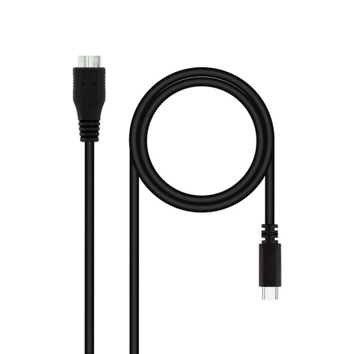 NANOCABLE - Cable USB 3.0, USB-C/M-Micro B/M 1 m (Ref.10.01.1201-BK)