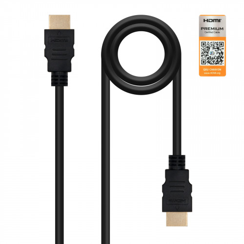 NANOCABLE - HDMI V2.0, 2m cable HDMI HDMI tipo A (Estándar) Negro (Ref.10.15.3602)