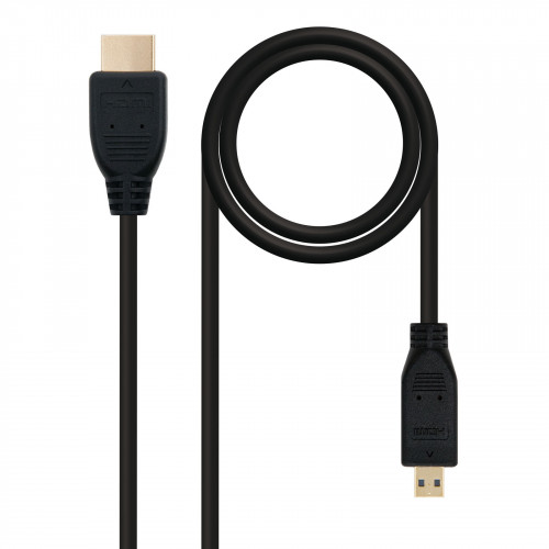 NANOCABLE - HDMI, 0.8m cable HDMI 0,8 m HDMI tipo A (Estándar) HDMI tipo D (Micro) Negro (Ref.10.15.3501)