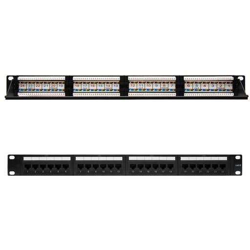 NANOCABLE - Panel Parcheo 24P CAT.6 UTP 19"1U Dual (Ref.10.21.3124)