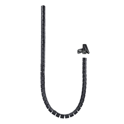 NANOCABLE - ORGANIZADOR CABLES FLEXIBLE DE 25MM 1M NEGRO (Ref.10.36.0001-BK)