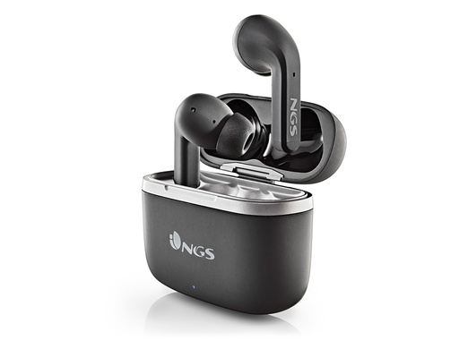 NGS - AURICULAR ARTICA CROWN INALAMBRICO ALCANCE 10 M BASE DE CARGA CONTROL TACTIL AUTONOMIA 32 HORAS USB-C (Ref.ARTICACROWNBLACK)