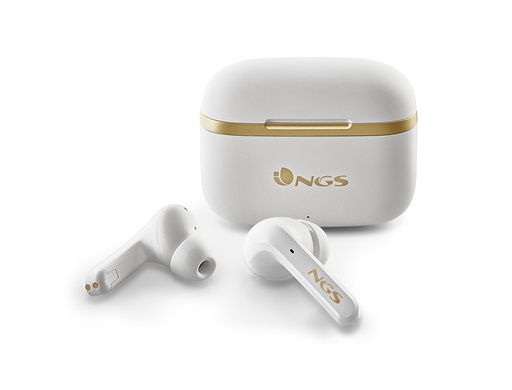 NGS - AURICULAR ARTICA TROPHY INALAMBRICO ALCANCE 10 M BASE DE CARGA CONTROL TACTIL AUTONOMIA 20 HORAS USB-C (Ref.ARTICATROPHYWHITE)