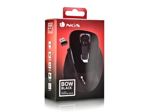 NGS - RATON BOW OPTICO USB NEGRO (Ref.BOWBLACK)