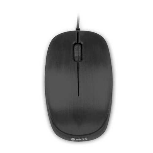 NGS - RATON WIRED OPTICO CON CABLE 1000 DPI AMBIDIESTROS USB COLOR NEGRO (Ref.FLAME)