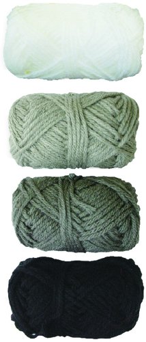 NIEFENVER - OVILLOS LANA 28gr.TONOS GRISES PACK DE 4 (Ref.1100100)