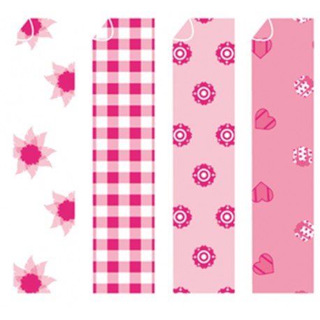 NIEFENVER - SCRAPBOOKING CARTULINA IMPRESA 24x32 cm 180gr. ROSA-2 (4 mod.) BLISTER de 8 (Ref.1400139)