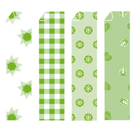 NIEFENVER - SCRAPBOOKING CARTULINA IMPRESA 24x32 cm 180gr. VERDE-2 (4 mod.) BLISTER de 8 (Ref.1400140)