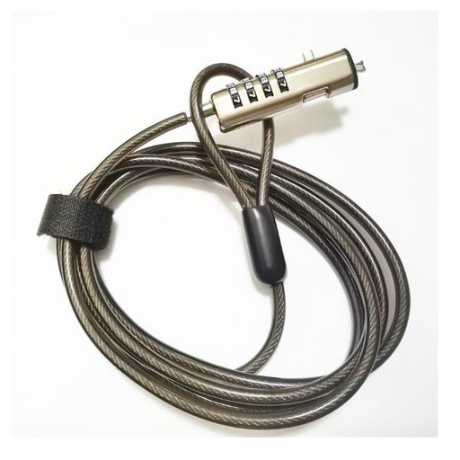NILOX - CABLE DE SEGURIDAD PARA PORTÁTIL CON COMBINACIÓN NANO COLOR NEGRO (Ref.NXSCN001)