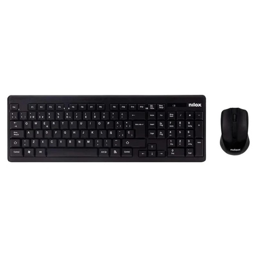 NILOX - COMBO TECLADO + RATÓN INALÁMBRICO NEGRO (Ref.NXKMWE0001)