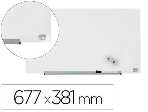 NOBO - PIZARRA BLANCA IMPRESSION PRO CRISTAL 31" MAGNETICA 677X381 MM (Ref.1905175)