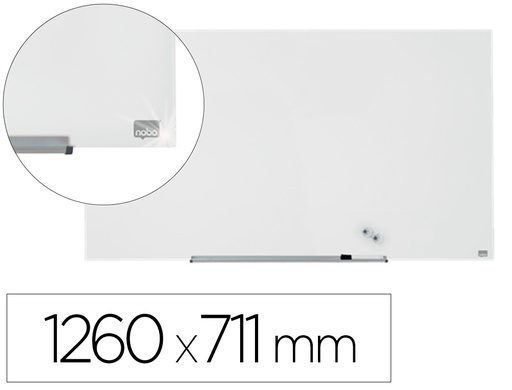 NOBO - PIZARRA BLANCA IMPRESSION PRO CRISTAL 57" MAGNETICA 1260X711 MM (Ref.1905177)