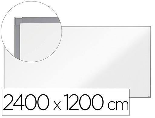 NOBO - PIZARRA BLANCA MAGNETICA ESSENCE VITRIFICADA MARCO ALUMINIO 240x120 cm (Ref.1915448)