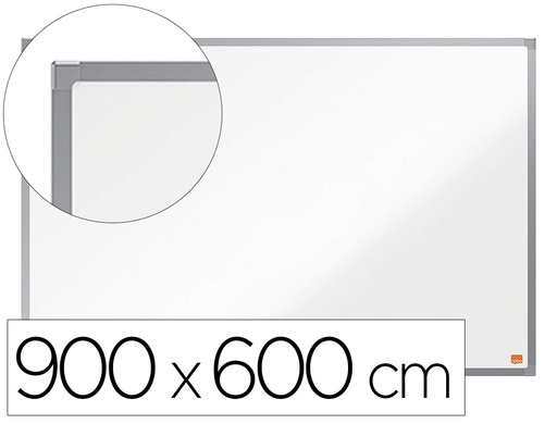 NOBO - PIZARRA BLANCA MAGNETICA ESSENCE VITRIFICADA MARCO ALUMINIO 90x60 cm (Ref.1915451)