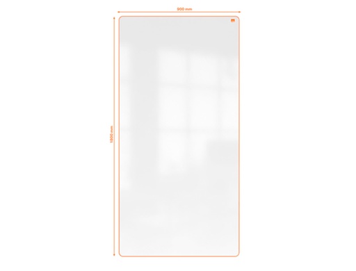 NOBO - PIZARRA BLANCA MOVE&MEET EXTRAIBLE Y PORTATIL MARCO NARANJA DOBLE CARA MAGNETICA 1800X900 MM (Ref.1915565)