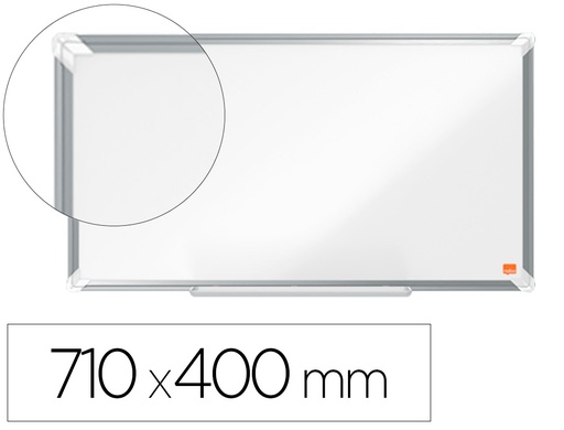 NOBO - PIZARRA BLANCA PREMIUM PLUS ACERO LACADO FORMATO PANORAMICO 32" MAGNETICA 710X400 MM (Ref.1915370)