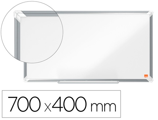 NOBO - PIZARRA BLANCA PREMIUM PLUS ACERO VITRIFICADO FORMATO PANORAMICO 32" MAGNETICA 710X400 MM (Ref.1915365)