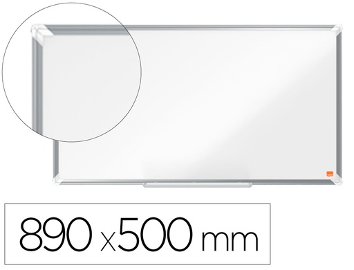 NOBO - PIZARRA BLANCA PREMIUM PLUS ACERO VITRIFICADO FORMATO PANORAMICO 40" MAGNETICA 890X500 MM (Ref.1915366)