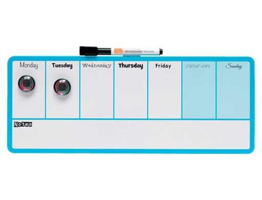 NOBO - PLANIFICADOR SEMANAL MAGNETICO COLOR AZUL 140X360 MM (Ref.1904047)