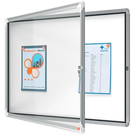 NOBO - VITRINA INTERIOR PREMIUM PLUS PARA 8 HOJAS A4 SUPERFICIE BLANCA MAGNÉTICA (Ref.1902559)