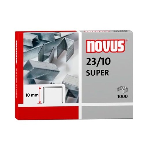 NOVUS - GRAPAS GRUESOS 23/10 GALVANIZADAS caja de 1000 (Ref.042-0531)
