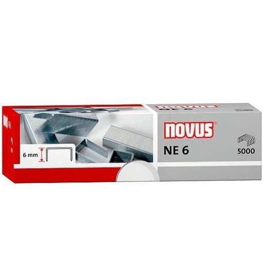 NOVUS - GRAPAS para ELECTRICA NE 6 GALVANIZADAS caja de 5000 (Ref.042-0001)