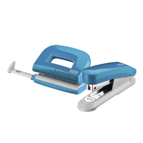 NOVUS - SET GRAPADO TWINSET GRAPADORA E25 (55 H) + TALADRO E216 (16 H) AZUL (Ref.020-1876)