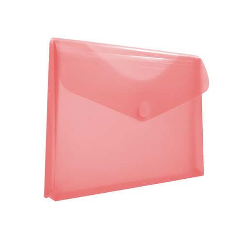 OFFICE BOX - DOSSIER SOBRE FUELLE PP VELCRO A4+ ROJO TRANSPARENTE (Ref.90746)