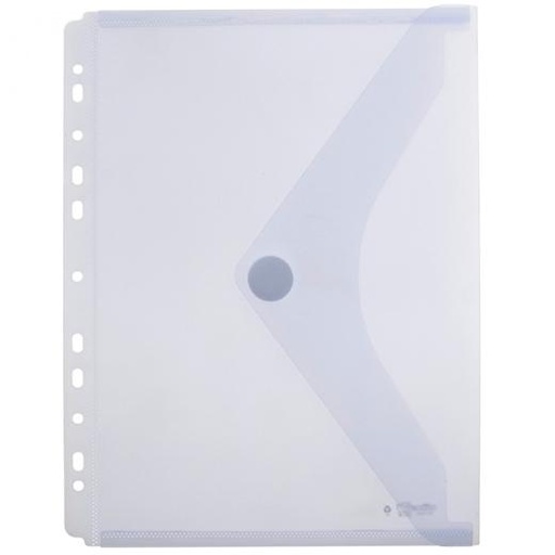 OFFICE BOX - DOSSIER SOBRE PP VELCRO A4 MULTITALADRO CRISTAL (Ref.35361)