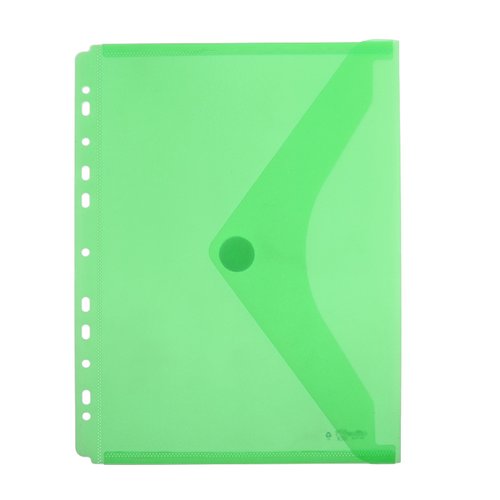 OFFICE BOX - DOSSIER SOBRE PP VELCRO A4 MULTITALADRO VERDE (Ref.35336)