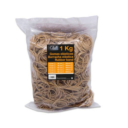 OFFICE CLUB - BOLSA 1 KG. GOMAS ELASTICAS Nº 200 DE 20 CM. LARGO (Ref.320518)