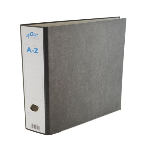 OLEF - ARCHIVADOR palanca CARTON JASPEADO NEGRO 4º APAISADO 75mm (Ref.OL2025)