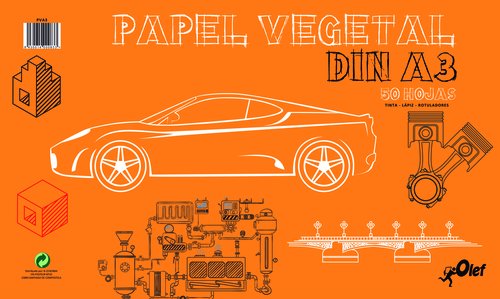 OLEF - BLOCK DE DIBUJO VEGETAL 80g A3 50h (Ref.PVA3)